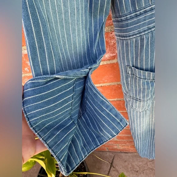 Sandrine Rose x Free People indigo striped jumpsuit - Picture 6 of 7